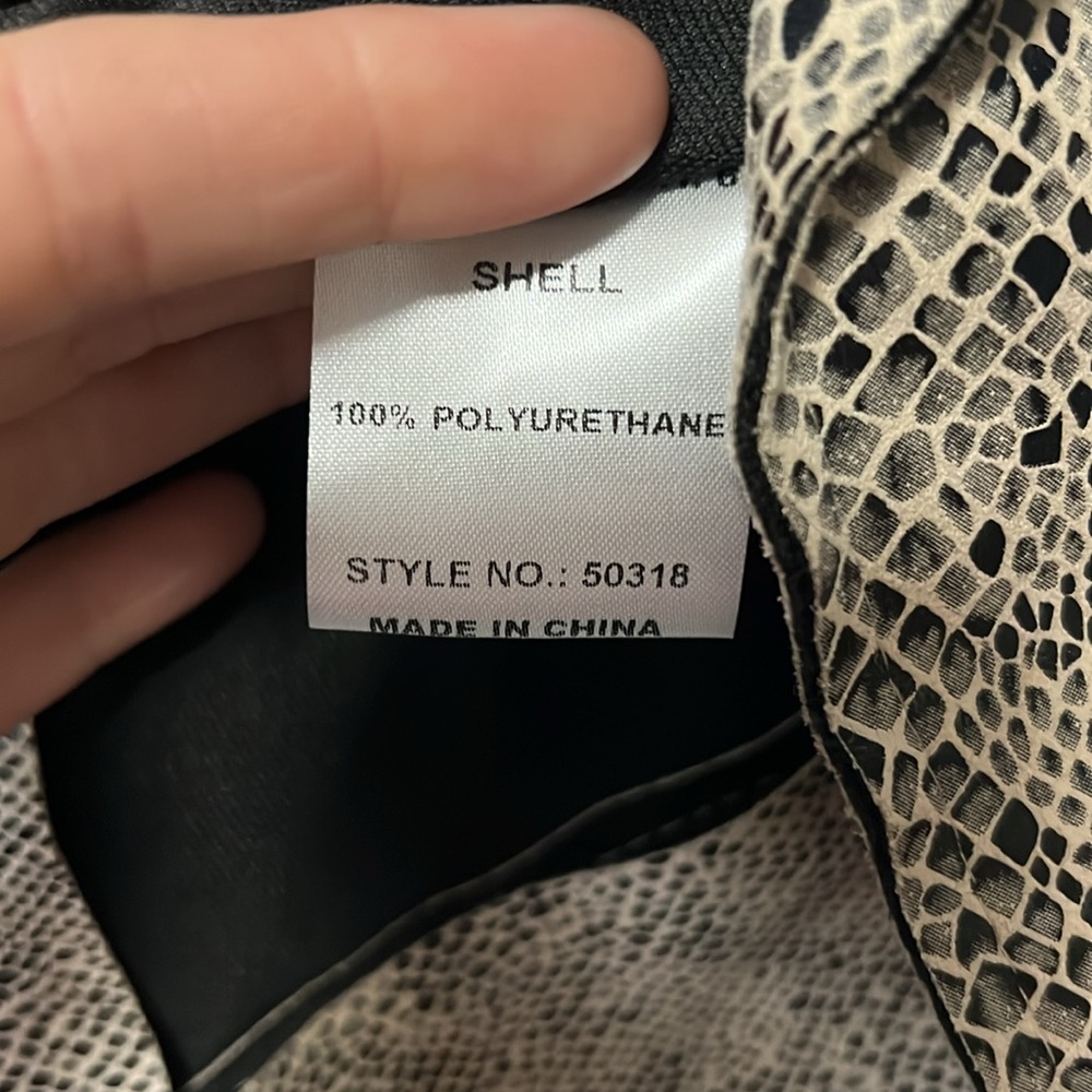 Women's Snake Print Jacket Moto Size small - Picture 7 of 7